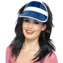 80s Sun Visor Blue Adult Costume Poker Hat Accessory 1