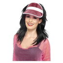 Pink Sun Visor Adult 80s Costume Hat 1