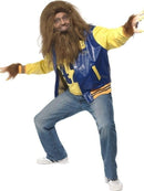 80s Teen Wolf Costume Mens Yellow Blue Letterman Jacket 5