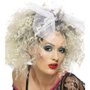80s Wild Child Wig Adult Blonde Hairpiece Lace Bow 2