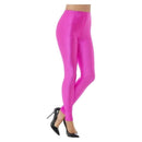 80s Disco Spandex Leggings Adult Neon Pink_2 sm-48110l