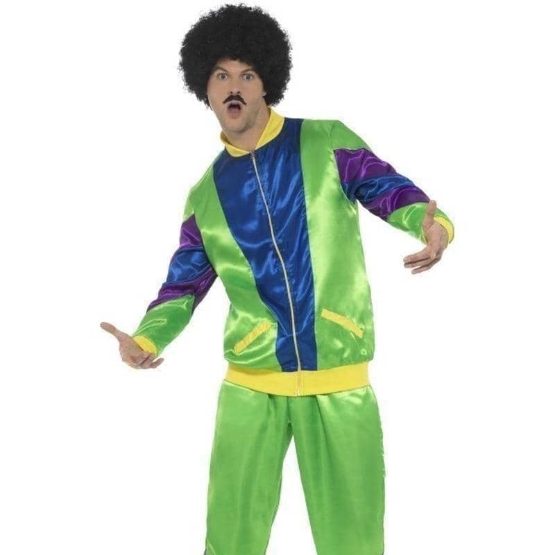 80s Height Of Fashion Shell Suit Costume Male Adult Green_1 sm-43129m