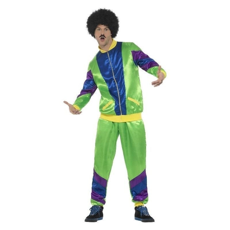 80s Height Of Fashion Shell Suit Costume Male Adult Green_2 sm-43129l