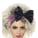 80s Lace Headband Adult Black Pin_1 sm-41579