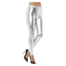 80s Metallic Disco Leggings Adult Silver_2 sm-48105s