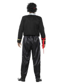 80s New Romantic Costume Adult Black Jacket with White Faux Shirt Trousers and Headband