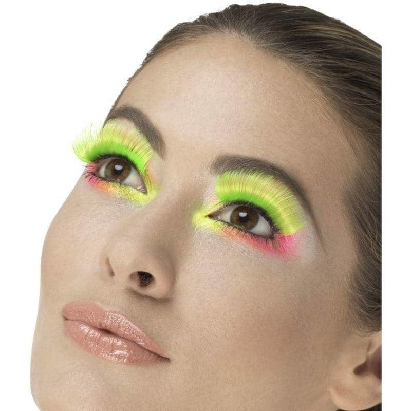 80s Party Eyelashes Adult Neongreen_1 sm-48082