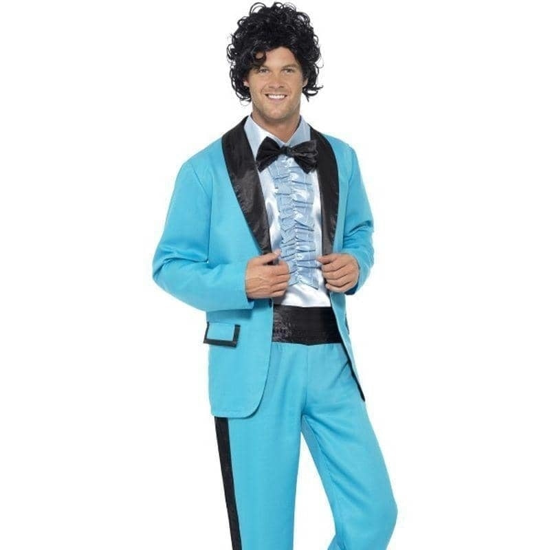 Prom King 1980s Tuxedo Costume Adult Blue 1 sm-43194M MAD Fancy Dress
