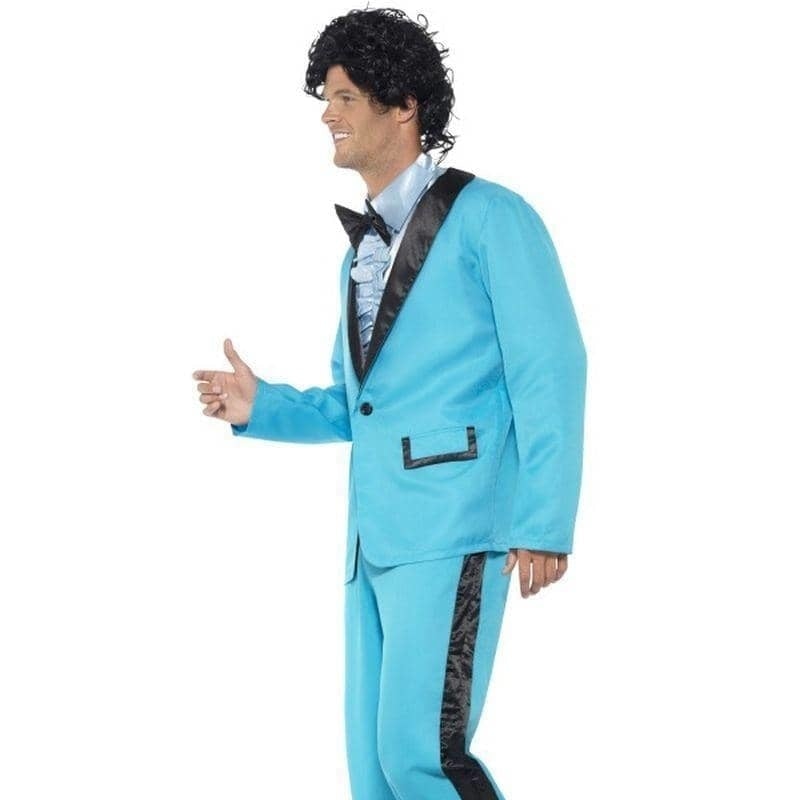 Prom King 1980s Tuxedo Costume Adult Blue 2 sm-43194L MAD Fancy Dress