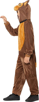 Dog Costume Kids Brown Hooded Jumpsuit