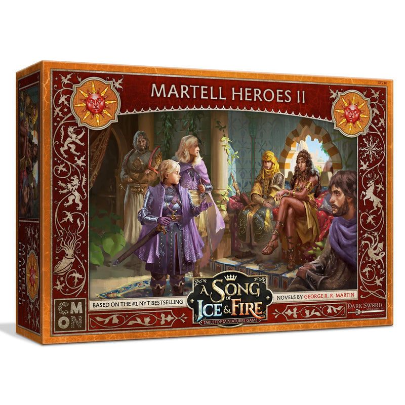 A Song of Ice and Fire Tabletop Miniatures Game Martell Heroes II Box Set - Legendary Leaders of Dorne, Strategy Game for Adults, Ages 14+, 2+ Players, 45-60 Minute Playtime, Made by CMON