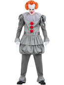 Pennywise Costume IT Chapter Two Mens Grey Top with Neck Ruffle and Grey Trousers 1