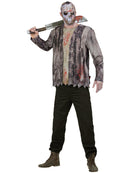 Friday the 13th Jason Voorhees Adult Costume Jacket with Inserted Top and Hockey Mask 1