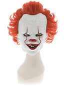 IT Chapter Two Pennywise Mask Latex Full Overhead with Hair Adult Horror Accessory 2