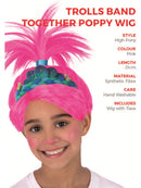 Trolls Band Together Poppy Wig with attached Tiara for Girls 6