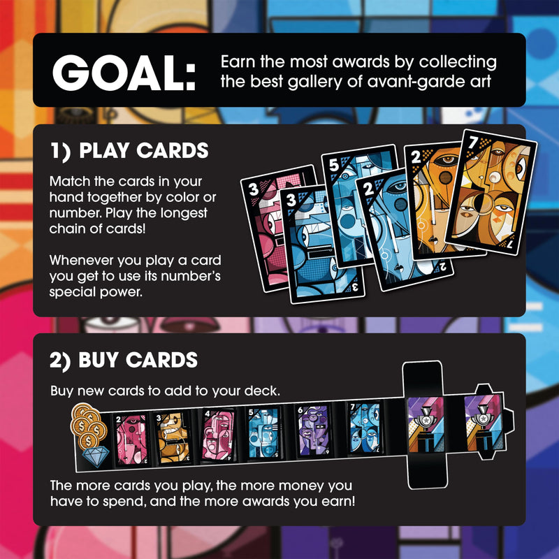 Avant Carde - by Resonym - Board Game - Deck Building Game of Avant-Garde Art Collection - Ages 8+