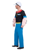 Popeye Costume Adult Top with Muscles Trousers Hat 3
