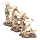 See No Hear Speak Three Wise Skeletons Figurines  8.5cm 5