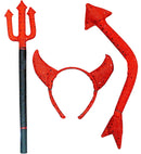 Sequin Devil Set  Horns, Pitchfork, Tail 