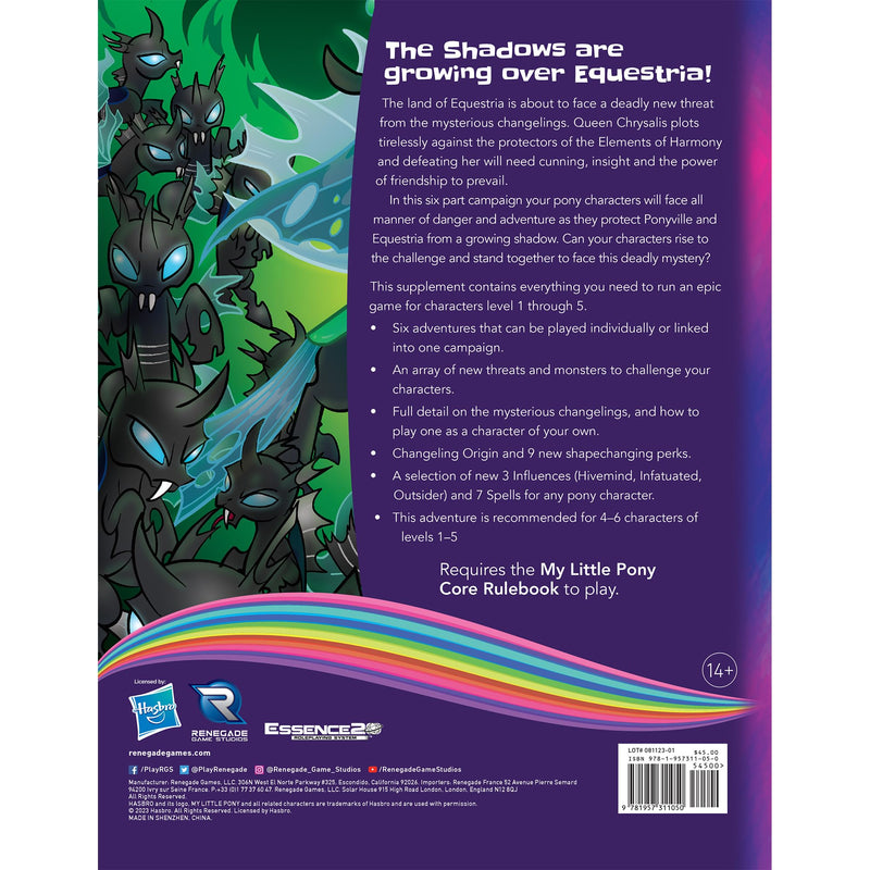 Renegade Game Studios: My Little Pony Roleplaying Game Dark Skies Over Equestria Adventure Series Book