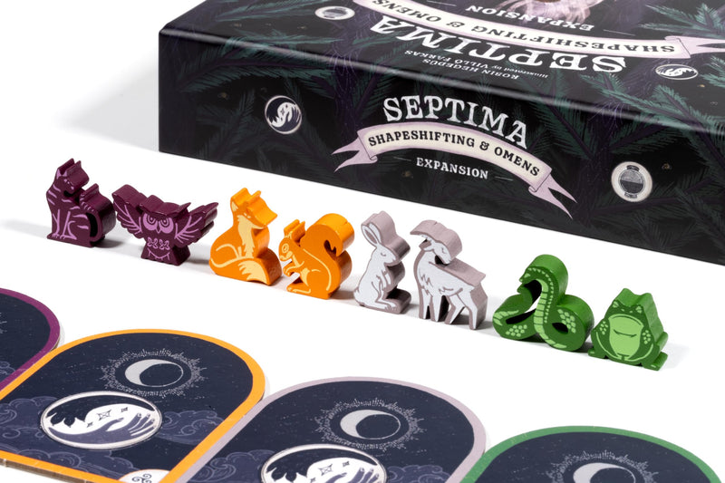 Mindclash Games Septima - Shapeshifting & Omens Expansion | Transform into Animal Forms & Face Omens | New Cards, Animal Tiles & Modular Gameplay