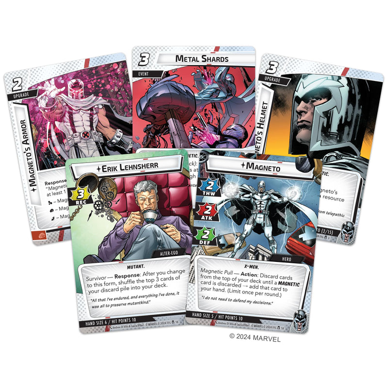 Fantasy Flight Games Marvel Champions The Card Game Magneto Hero Pack - Superhero Strategy Game, Cooperative Game for Kids and Adults, Ages 14+, 1-4 Players, 45-90 Minute Playtime, Made