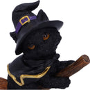 Tabitha Small Witches Familiar Black Cat and Broomstick Figurine 11cm 5