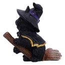 Tabitha Small Witches Familiar Black Cat and Broomstick Figurine 11cm 3