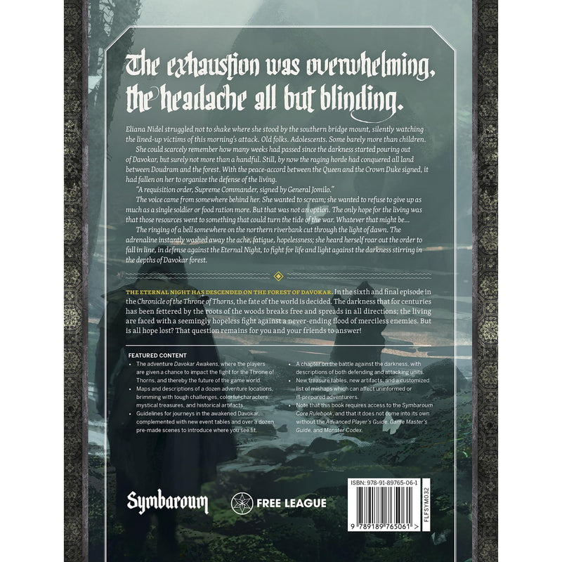 Free League Publishing: Symbaroum - Davokar Awakens - Expansion Hardcover Book, Roleplaying Game, 6th & Final Episode