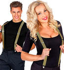 Gold Lurex Braces  Extra Long Up To 115-120 Cm 