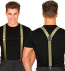 Gold Lurex Braces  Extra Long Up To 115-120 Cm 