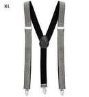 Silver Lurex Braces  Extra Long Up To 115-120 Cm 