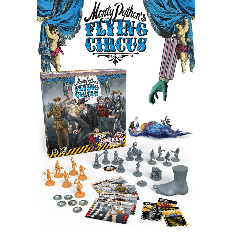 Zombicide Monty Python's Flying Circus Character Pack - Unique Mechanics & Irreverent Gameplay! Cooperative Strategy Board Game, Ages 14+, 1-6 Players, 60 Minute Playtime, Made by CMON