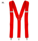 Red Braces  Extra Long Up To 115-120 Cm 