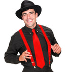 Red Braces  Extra Long Up To 115-120 Cm 