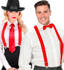 Red Braces  Extra Long Up To 115-120 Cm 