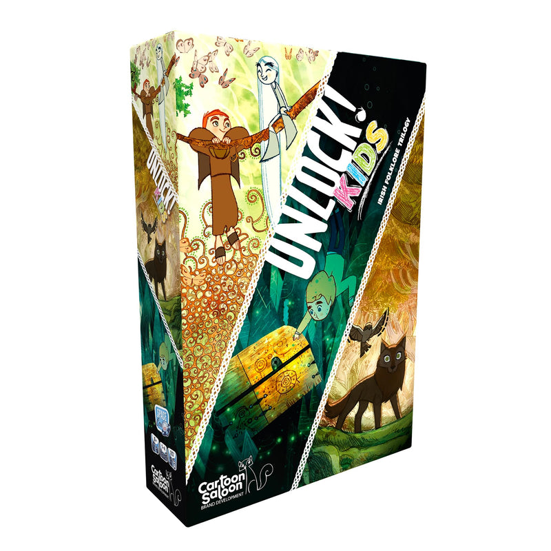 Unlock! Kids: Irish Folklore Card Game - Escape Room Game for Kids and Adults, Cooperative Mystery Game for Family Game Night, Ages 6+, 1-4 Players, 20-60 Minute Playtime, Made by Space Cow