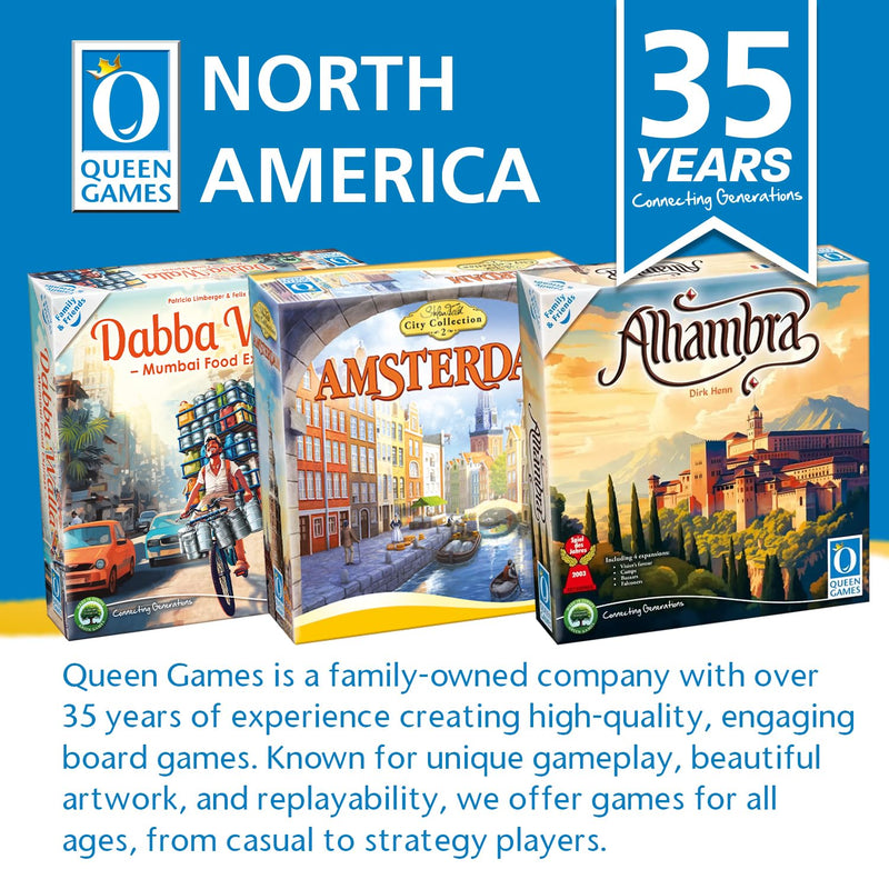 Queen Games Copenhagen Strategy Board Game 2-4 Players, Family, Adults, Kids Ages 8+