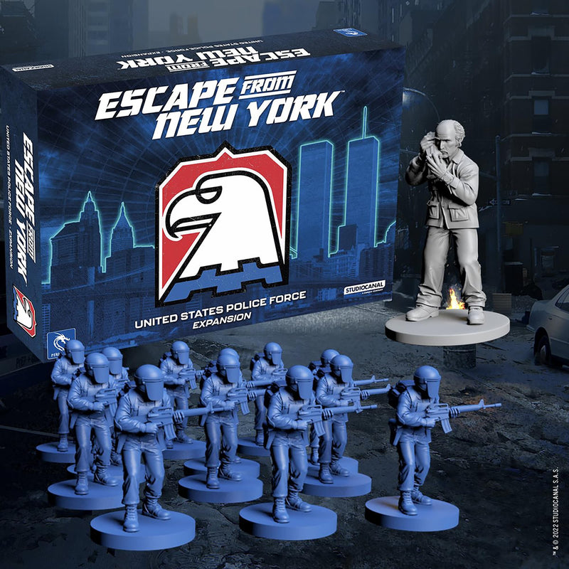 Pendragon Studios: Escape from New York: US Police Forces - Expansion - Hero Strategy Board Game Baed On The Movie, Ages 14+, 1-5 Players, 60 min