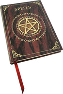 Embossed Pentagram A5 Spell Book journal in Red 17cm 1