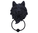 Dark Guardian Wolf Black Canine Door Knocker 22cm 2