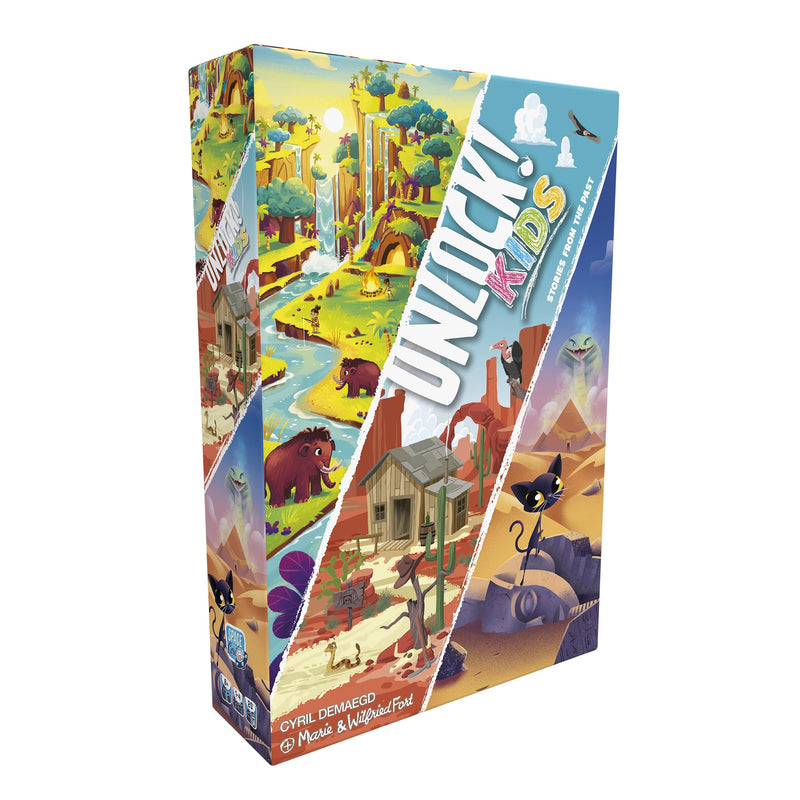 Unlock! Kids: Stories from The Past Card Game - Escape Room Game for Kids and Adults, Cooperative Mystery Game for Family Game Night, Ages 6+, 1-4 Players, 20-60 Minute Playtime, Made by Space Cow