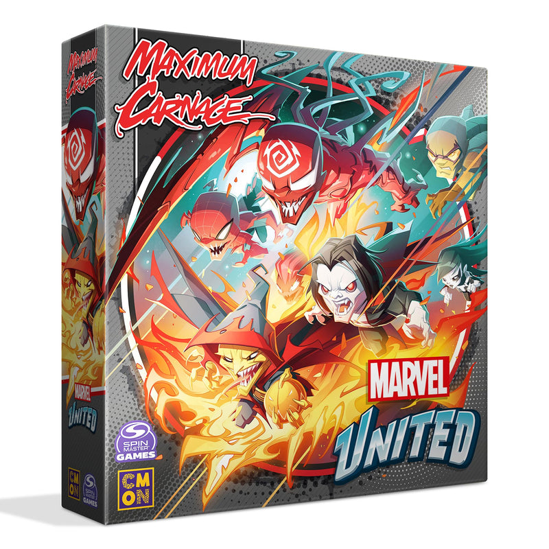 CMON Marvel United: Maximum Carnage Expansion - Tabletop Miniatures Strategy Game, Cooperative Superhero Game for Kids & Adults, Ages 14+, 1-5 Players, 45 Min Playtime, Made