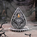 Black and White Spirit Board Planchette Backflow Incense Burner 15cm 7