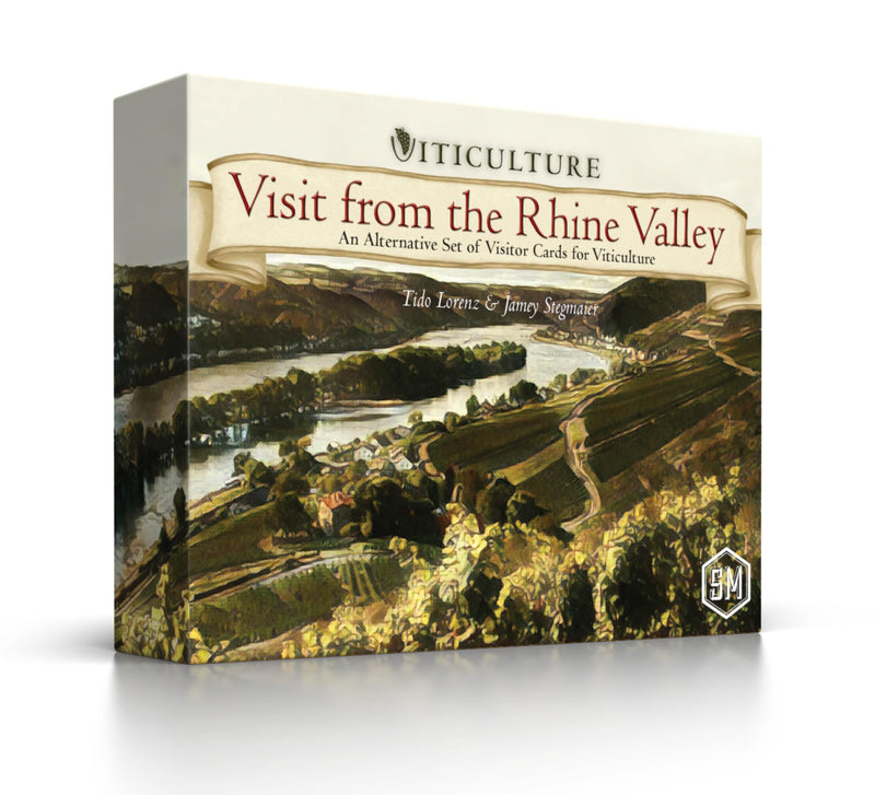 Stonemaier Games: Viticulture: Visit from The Rhine Valley Expansion | 80 New Visitor Cards | Add to Viticulture (Base Game) | 1-6 Players, 90 Mins, Ages 14+