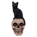 Familiar Fate Black Witches Cat and Skull Figurine 24.3cm 3
