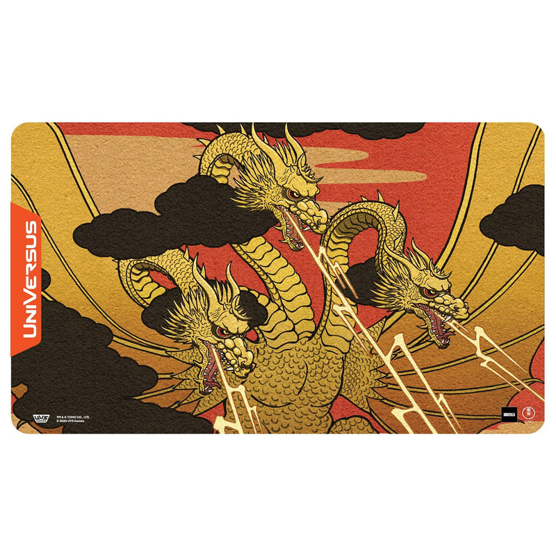 UniVersus Godzilla Challenger Series - King Ghidorah Playmat - 24 x 14 Neoprene Mat, Tabletop Card Game Accessory, UVS Games, Officially Licensed