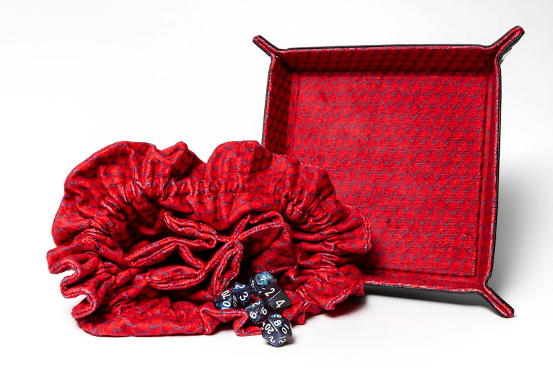 Metallic Dice Games FanRoll Dragon StormTM Velvet Compartment Dice Bag: Dragon Scales