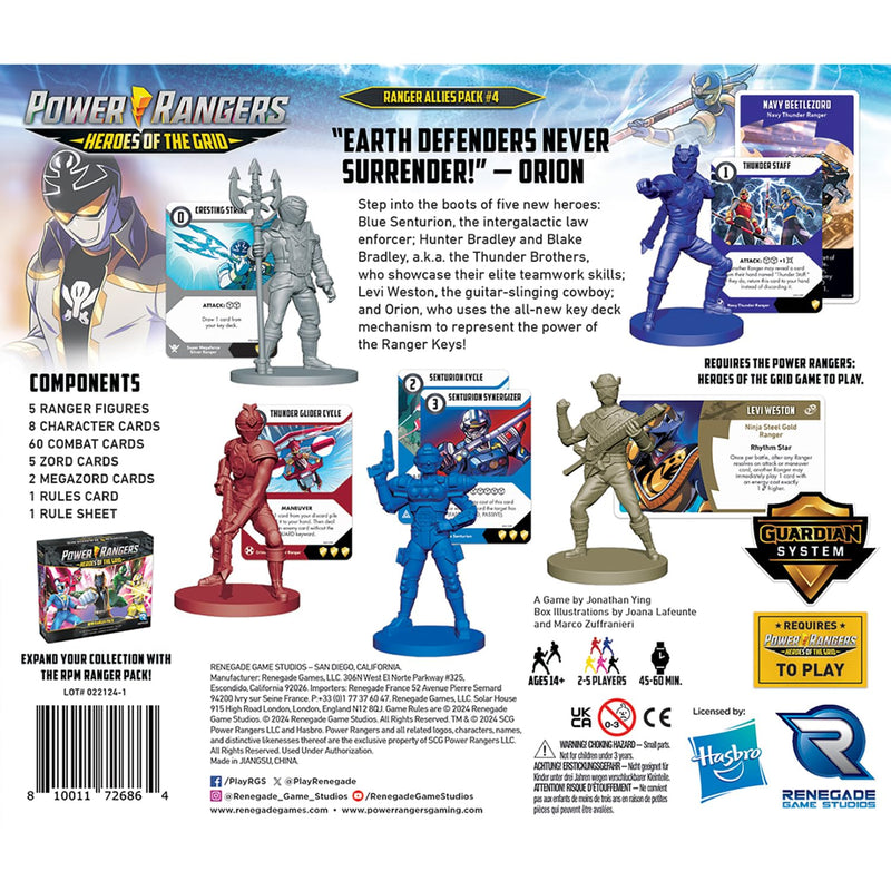 Renegade Game Studios: Power Rangers: Heroes of The Grid: Allies Pack