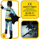 Batman Costume Classic Boys Comic Book Grey Batsuit